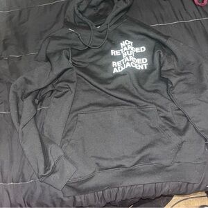 Assholes live forever Black Graphic Hoodie for Men size large